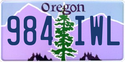 OR license plate 984IWL