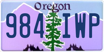OR license plate 984IWP
