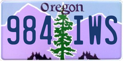OR license plate 984IWS
