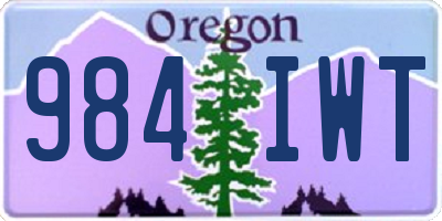 OR license plate 984IWT