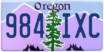 OR license plate 984IXC