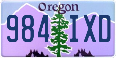 OR license plate 984IXD