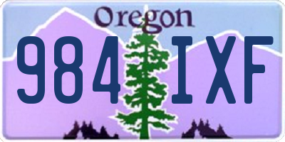 OR license plate 984IXF