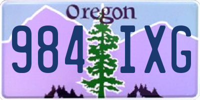 OR license plate 984IXG