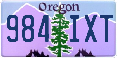 OR license plate 984IXT