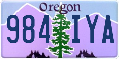 OR license plate 984IYA