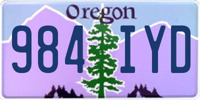 OR license plate 984IYD