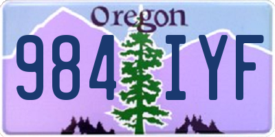 OR license plate 984IYF