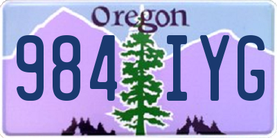 OR license plate 984IYG