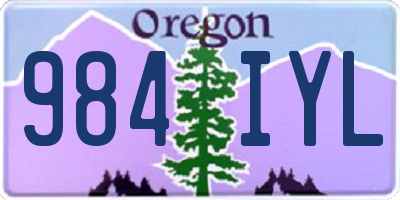 OR license plate 984IYL