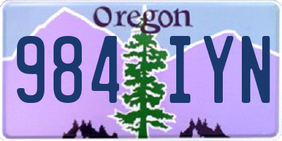 OR license plate 984IYN