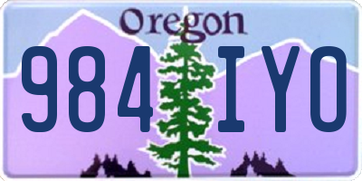 OR license plate 984IYO