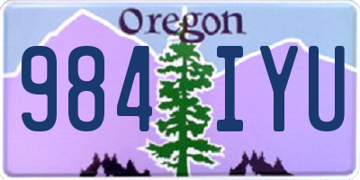 OR license plate 984IYU