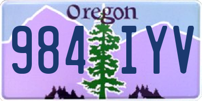 OR license plate 984IYV