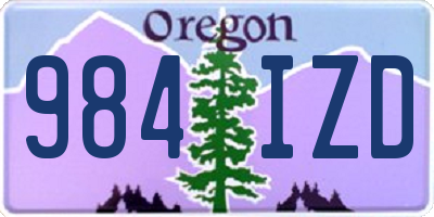 OR license plate 984IZD