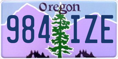 OR license plate 984IZE