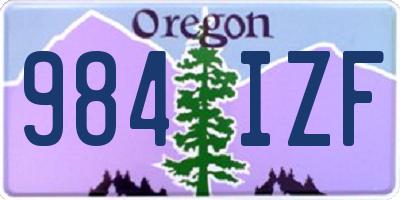 OR license plate 984IZF