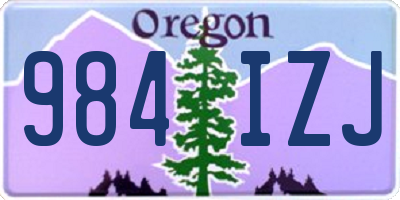 OR license plate 984IZJ