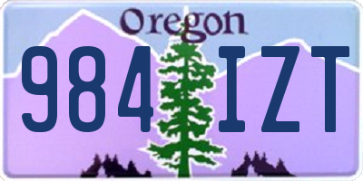OR license plate 984IZT