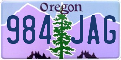 OR license plate 984JAG