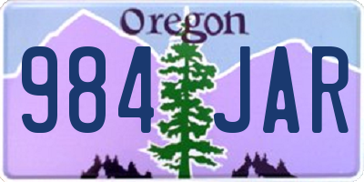 OR license plate 984JAR