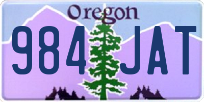 OR license plate 984JAT