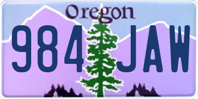 OR license plate 984JAW