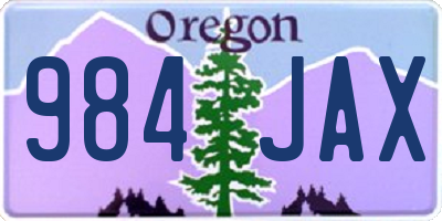 OR license plate 984JAX