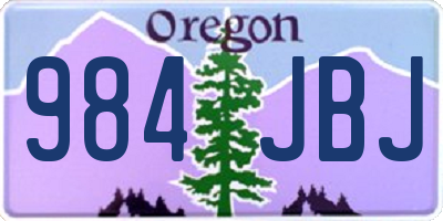 OR license plate 984JBJ