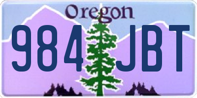 OR license plate 984JBT