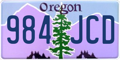 OR license plate 984JCD