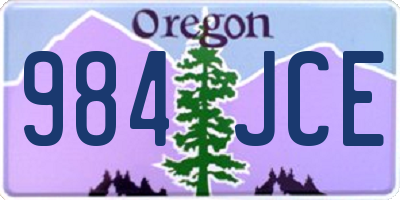 OR license plate 984JCE