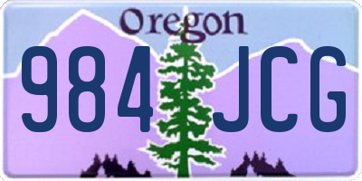 OR license plate 984JCG
