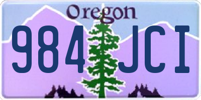 OR license plate 984JCI
