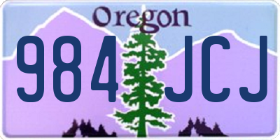 OR license plate 984JCJ