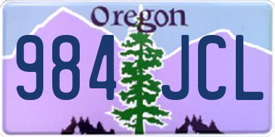 OR license plate 984JCL
