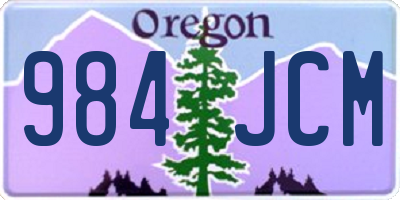 OR license plate 984JCM