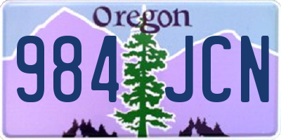 OR license plate 984JCN