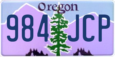 OR license plate 984JCP