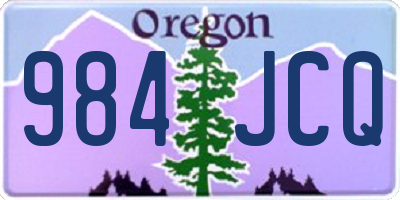 OR license plate 984JCQ
