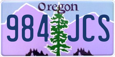 OR license plate 984JCS