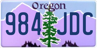 OR license plate 984JDC