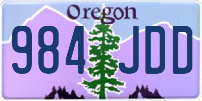 OR license plate 984JDD