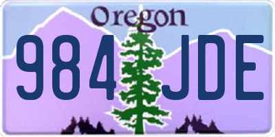 OR license plate 984JDE