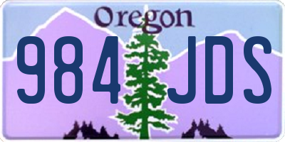 OR license plate 984JDS