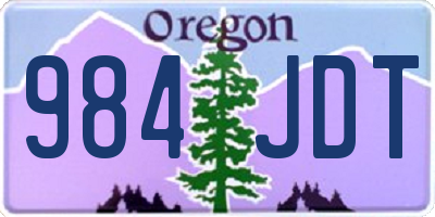 OR license plate 984JDT