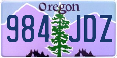 OR license plate 984JDZ