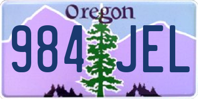 OR license plate 984JEL