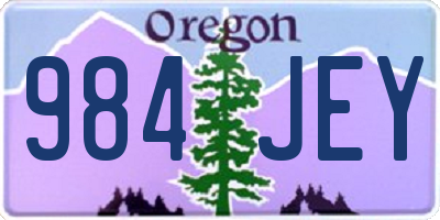 OR license plate 984JEY