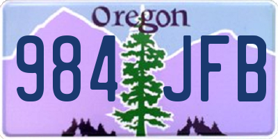 OR license plate 984JFB
